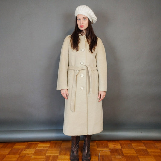 VIN-OUTW-33318 Vintage παλτό μάλλινο γυναικείο S