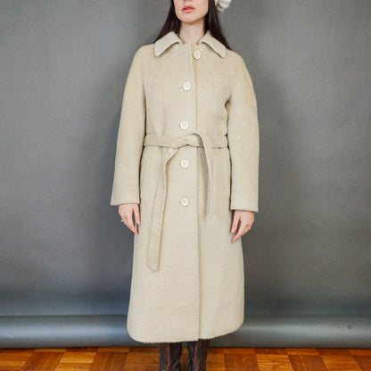 VIN-OUTW-33318 Vintage παλτό μάλλινο γυναικείο S
