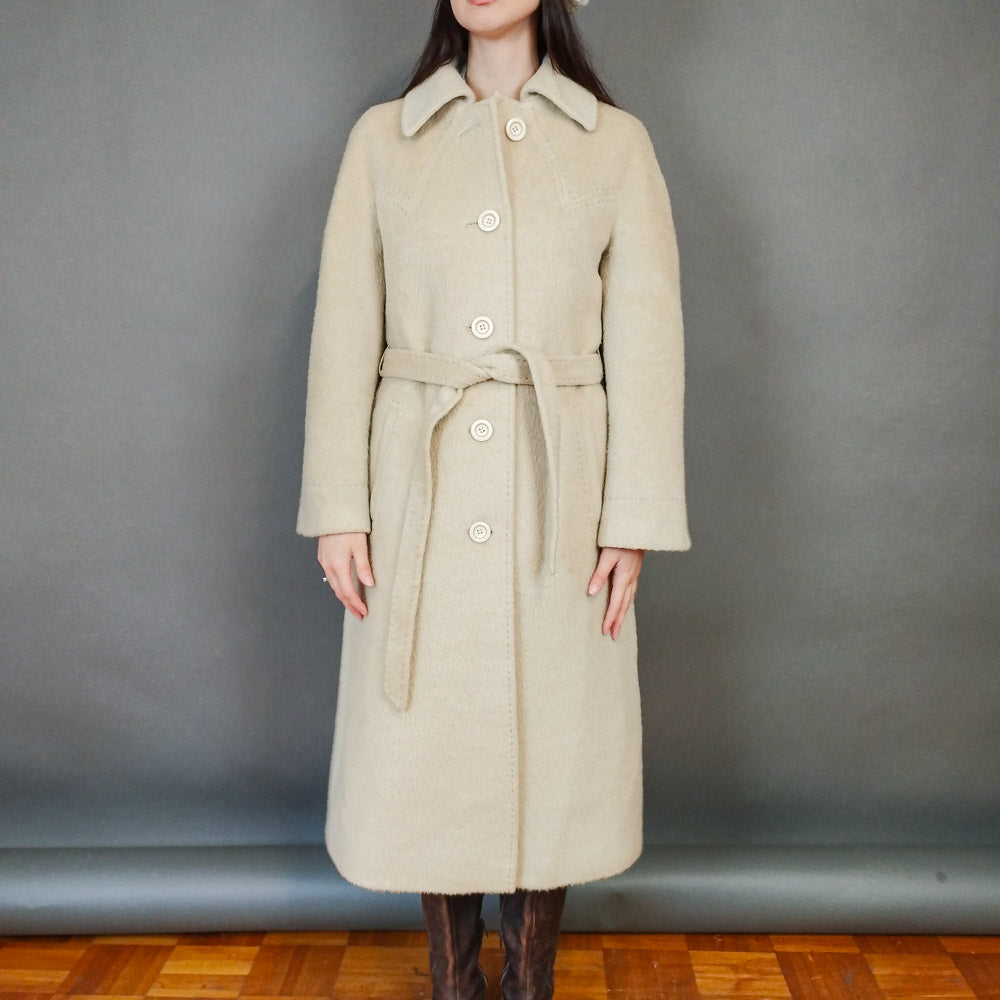 VIN-OUTW-33318 Vintage παλτό μάλλινο γυναικείο S