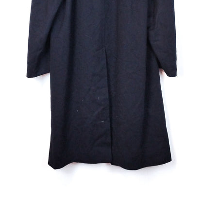 VIN-OUTW-33553 Vintage παλτό μάλλινο μπλε μαύρο S