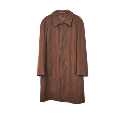 VIN-OUTW-33554 Vintage παλτό μάλλινο καφέ S