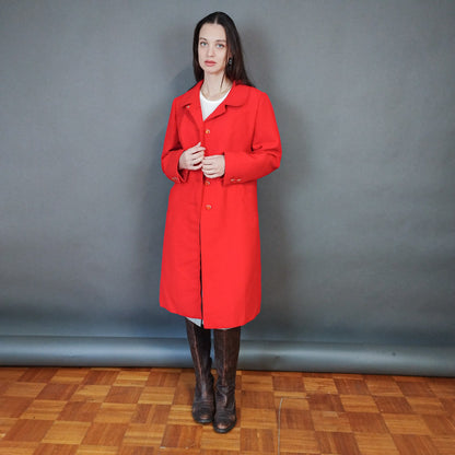 VIN-OUTW-33320 Vintage παλτό μάλλινο γυναικείο Μ