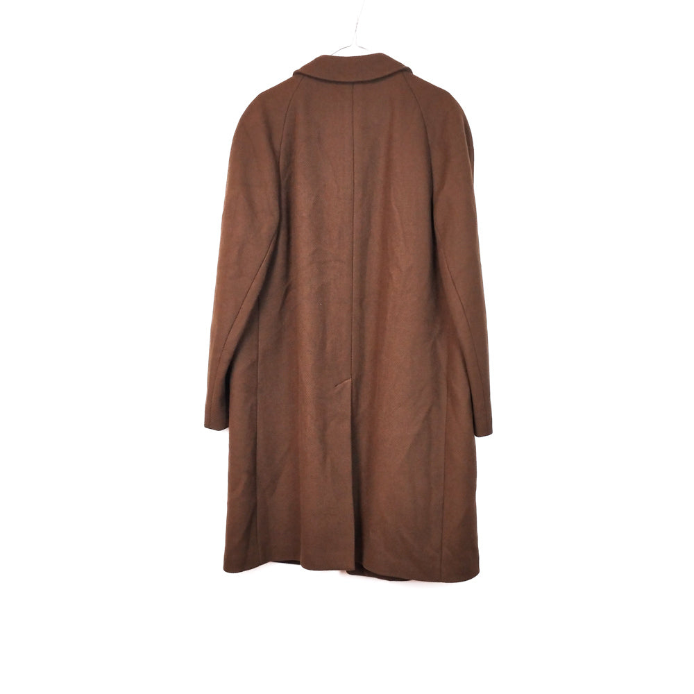 VIN-OUTW-33554 Vintage παλτό μάλλινο καφέ S