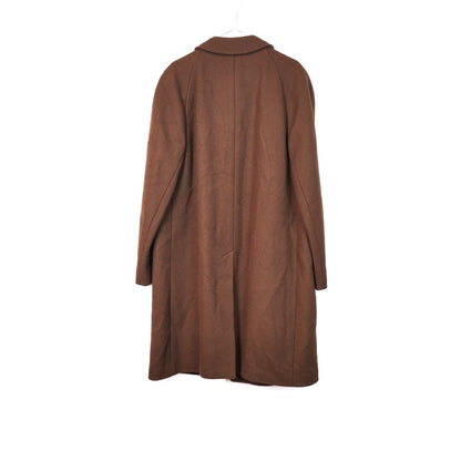 VIN-OUTW-33554 Vintage παλτό μάλλινο καφέ S