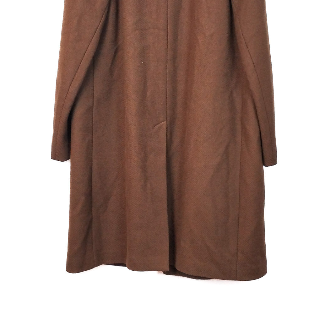 VIN-OUTW-33554 Vintage παλτό μάλλινο καφέ S