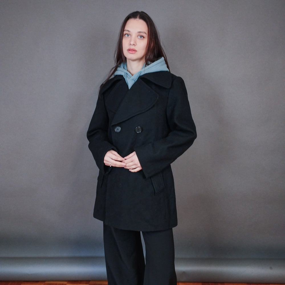 VIN-OUTW-33377 Vintage παλτό μάλλινο γυναικείο M