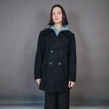 VIN-OUTW-33377 Vintage παλτό μάλλινο γυναικείο M