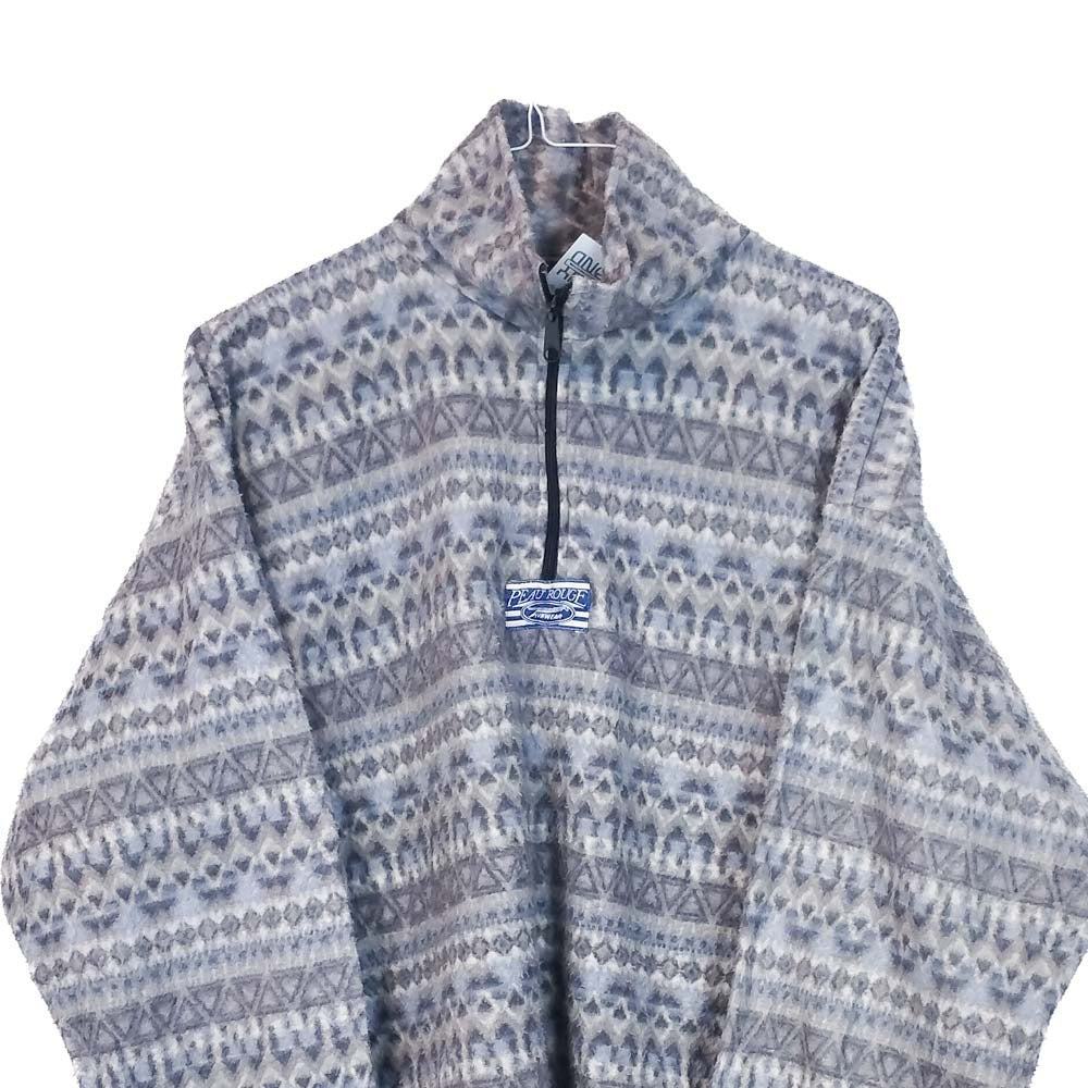 VIN-SW-33696 Vintage crazy φλις μπλούζα unisex L