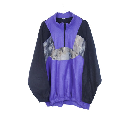 VIN-SW-33706 Vintage crazy φλις μπλούζα unisex L