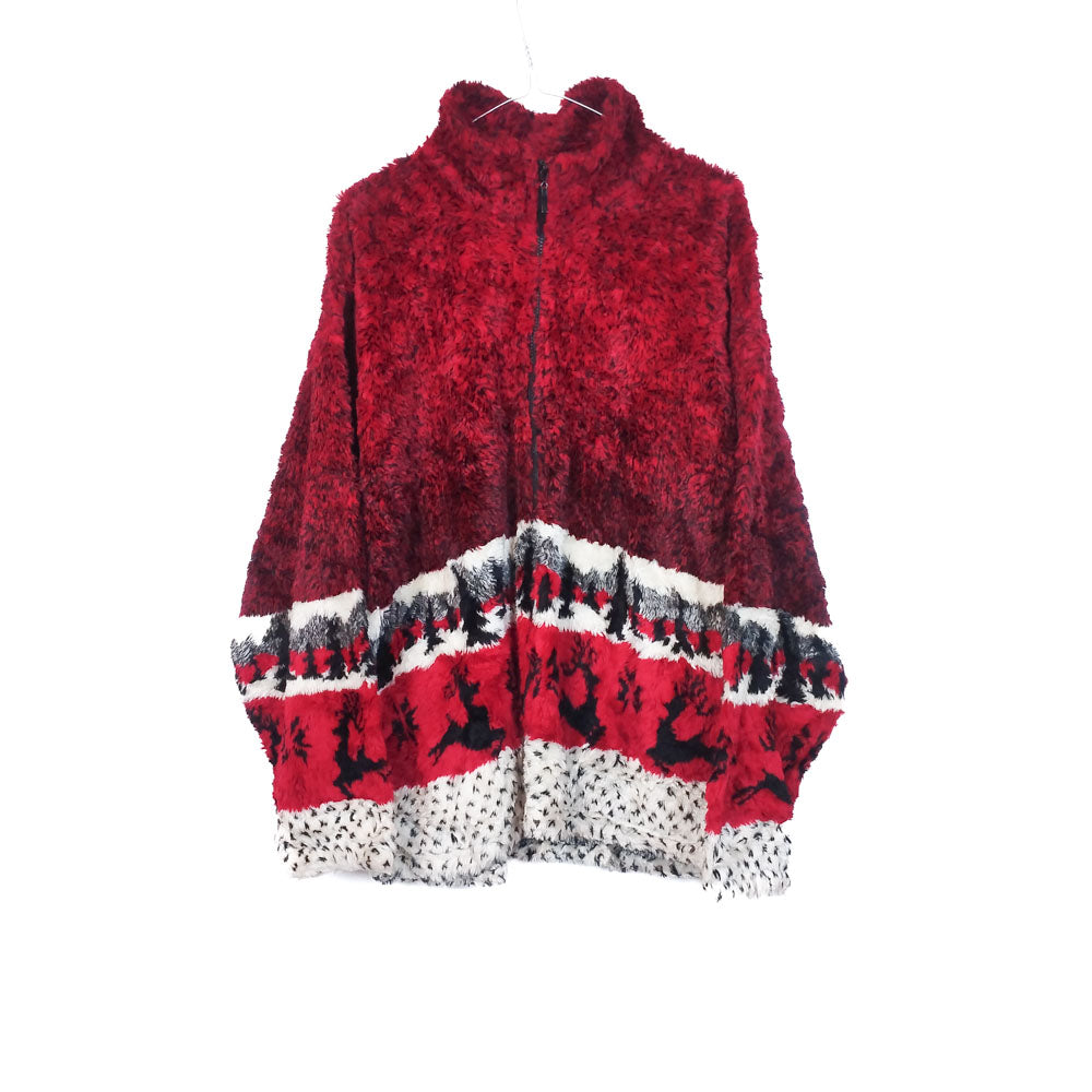 VIN-SW-33826 Vintage crazy φλις ζακέτα unisex L