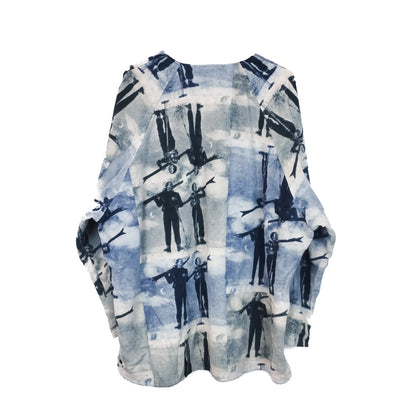 VIN-SW-33698 Vintage crazy φλις μπλούζα unisex XL