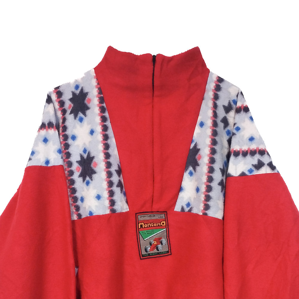 VIN-SW-33729 Vintage crazy φλις μπλούζα unisex L