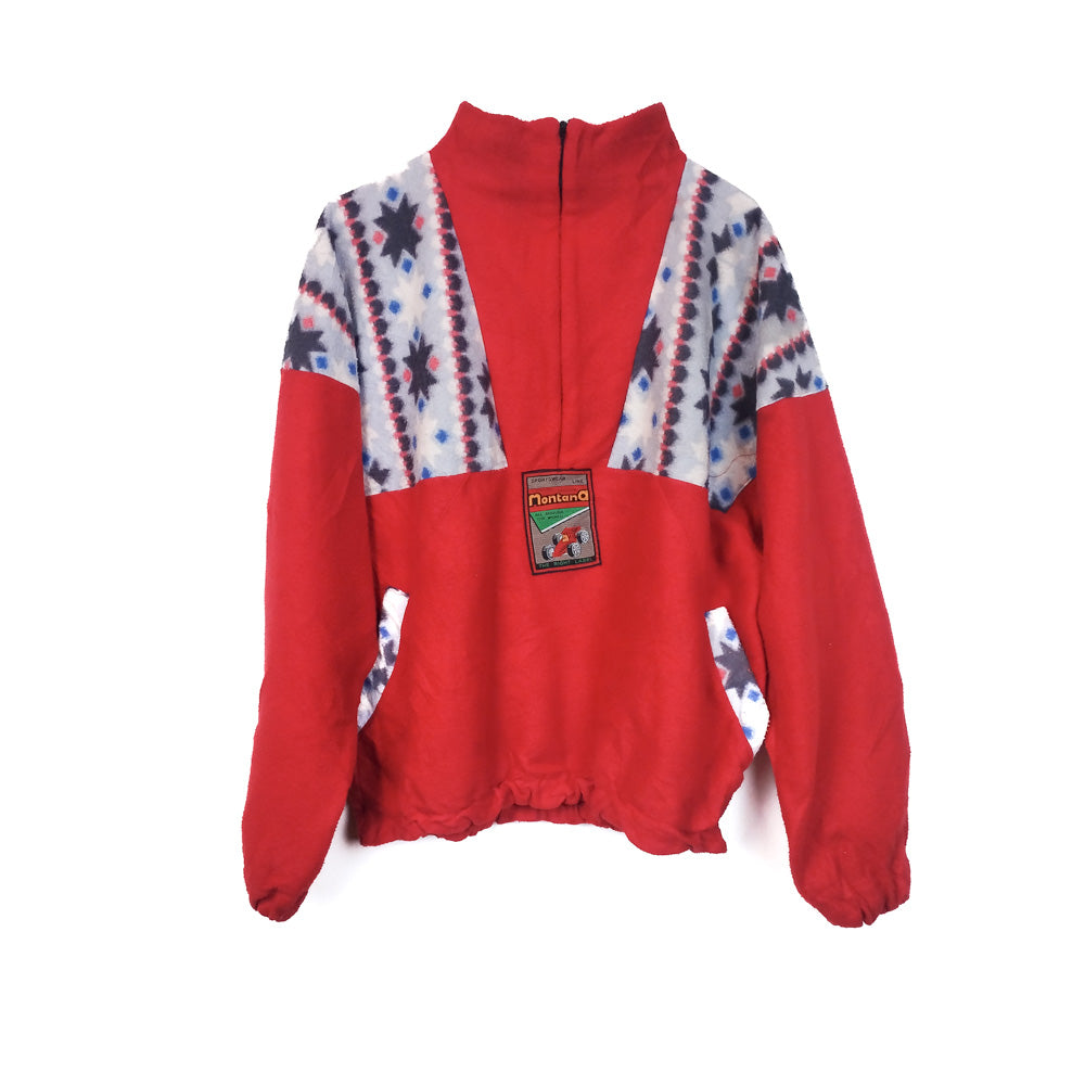 VIN-SW-33729 Vintage crazy φλις μπλούζα unisex L