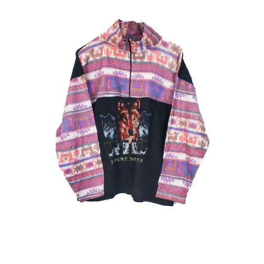 VIN-SW-33717 Vintage crazy φλις μπλούζα γυναικεία XL