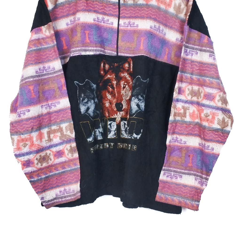 VIN-SW-33717 Vintage crazy φλις μπλούζα γυναικεία XL