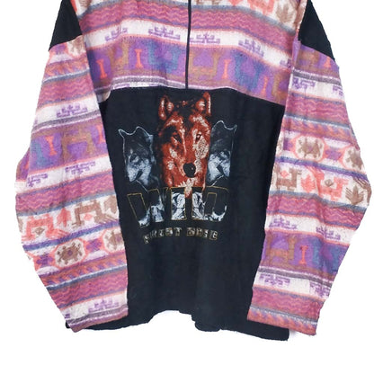 VIN-SW-33717 Vintage crazy φλις μπλούζα γυναικεία XL