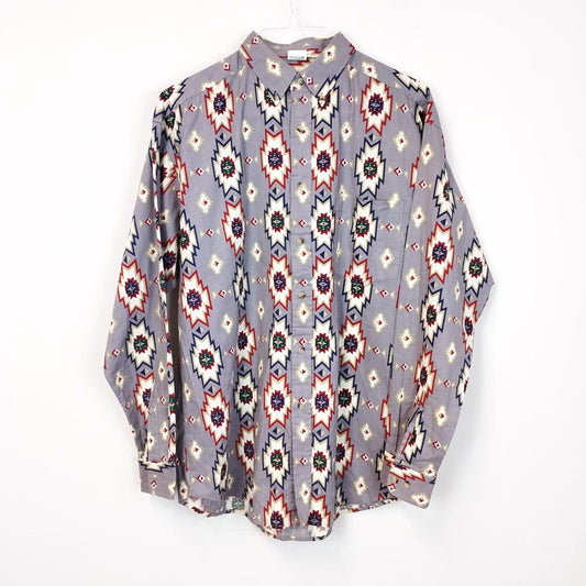 VIN-SHI-26977 Vintage πουκάμισο crazy pattern 90s M