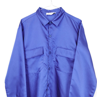 VIN-SHI-26965 Vintage πουκάμισο μπλε μοβ Μ