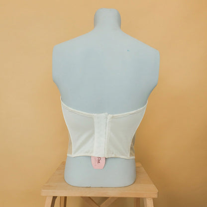 Deadstock κορσές εκρού σατινέ Helen Lingerie