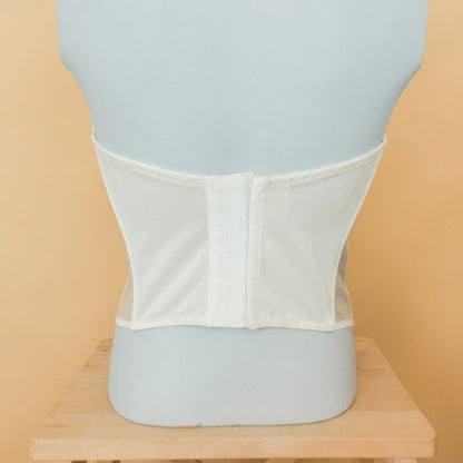 Deadstock κορσές εκρού σατινέ Helen Lingerie