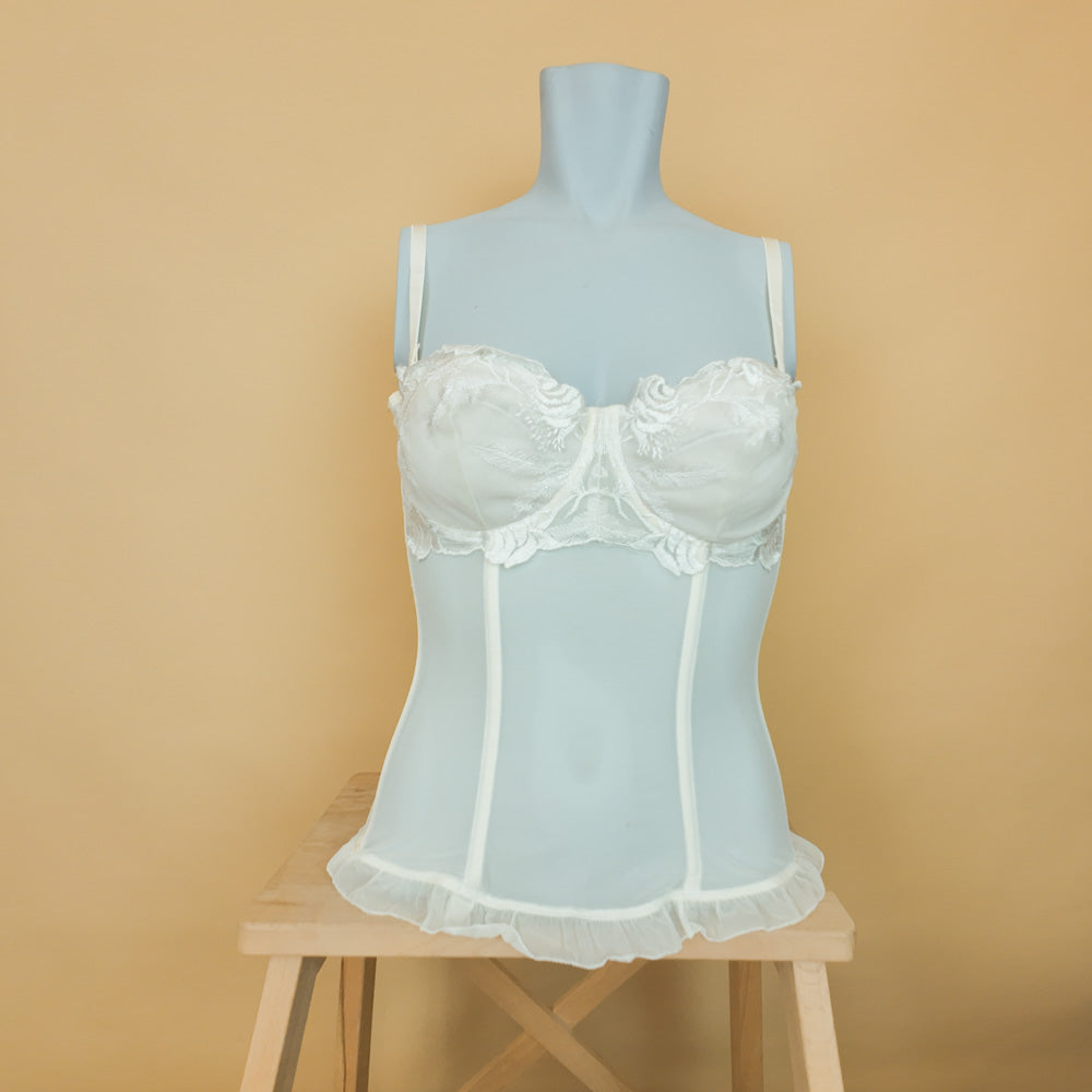 VIN-BLO-35719 Deadstock κορσές κρεμ Lovey 80C