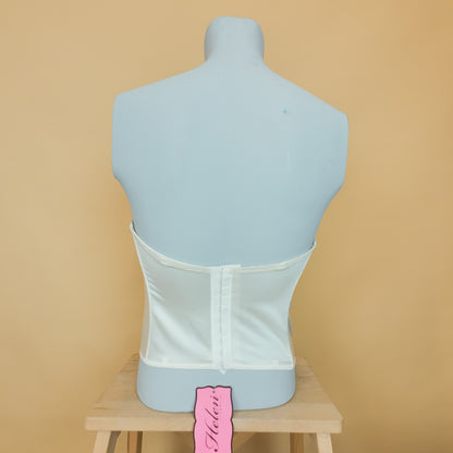 Deadstock κορσές λευκός σατινέ Helen Lingerie