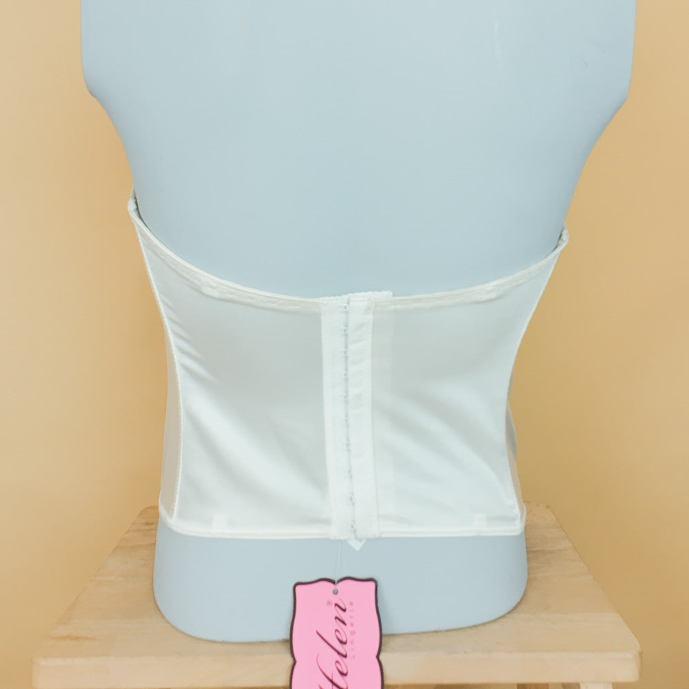 Deadstock κορσές λευκός σατινέ Helen Lingerie