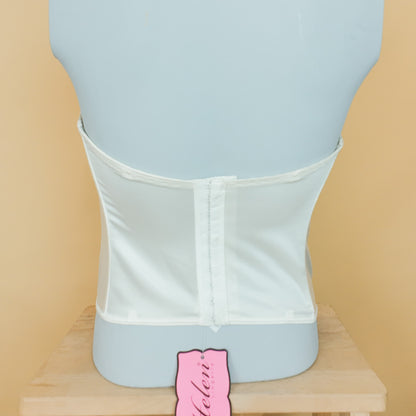 Deadstock κορσές λευκός σατινέ Helen Lingerie