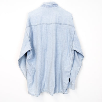 VIN-SHI-27153 Vintage denim overshirt πουκάμισο γαλάζιο L