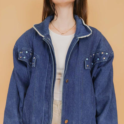 VIN-OUTW-34234 Vintage 90's style denim jacket L