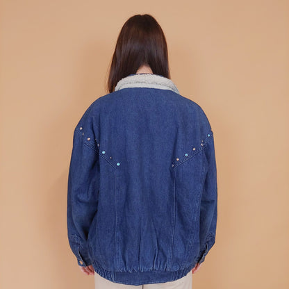 VIN-OUTW-34234 Vintage 90's style denim jacket L