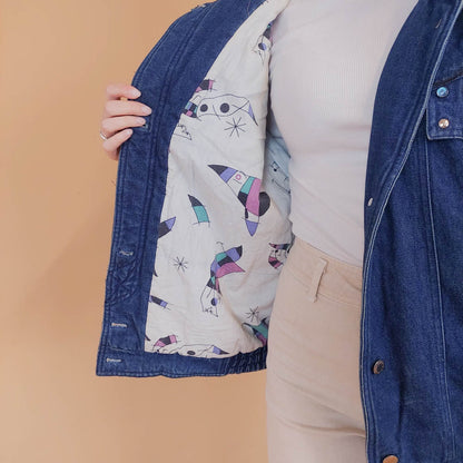 VIN-OUTW-34234 Vintage 90's style denim jacket L