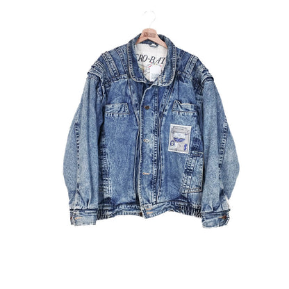 VIN-OUTW-33933 Vintage denim jacket με επένδυση L