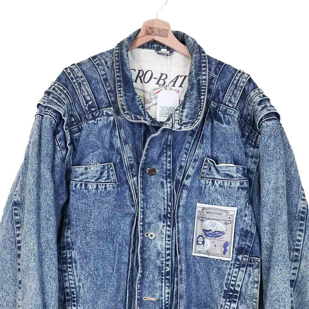 VIN-OUTW-33933 Vintage denim jacket με επένδυση L