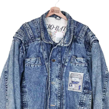 VIN-OUTW-33933 Vintage denim jacket με επένδυση L