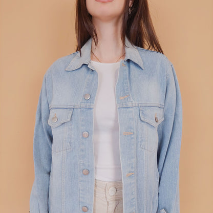 VIN-OUTW-34217 Vintage 90's style denim jacket M