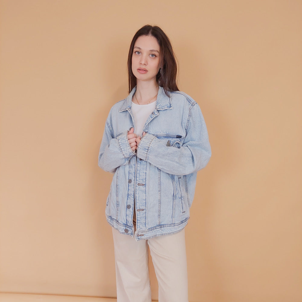 VIN-OUTW-34216 Vintage 90's style denim jacket L