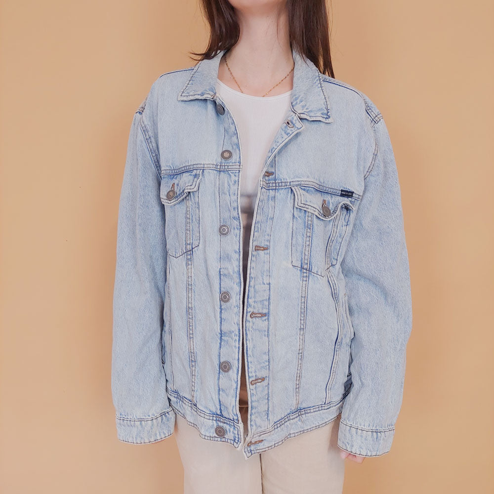 VIN-OUTW-34216 Vintage 90's style denim jacket L