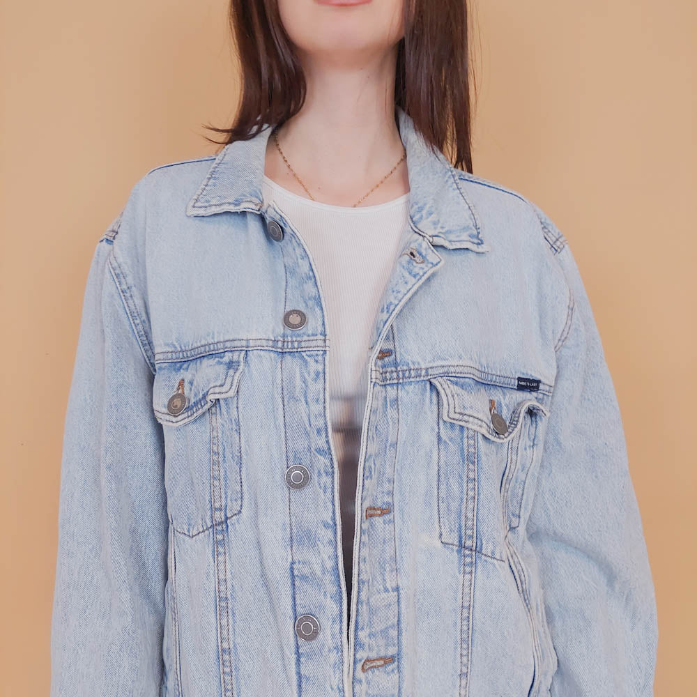 VIN-OUTW-34216 Vintage 90's style denim jacket L