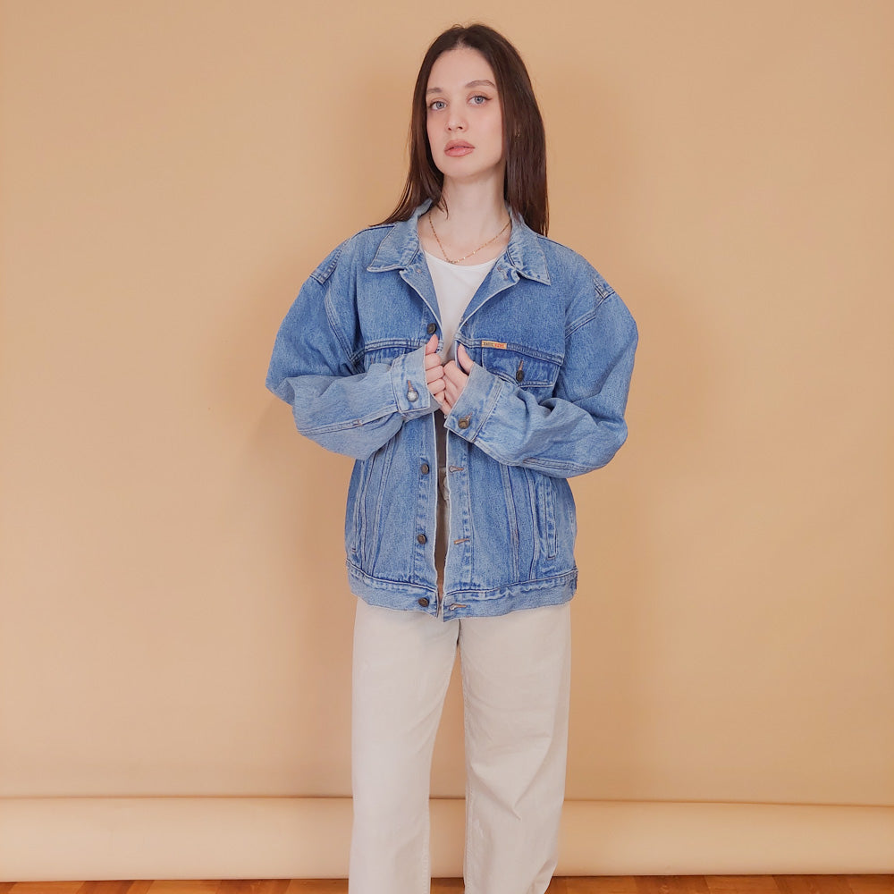 VIN-OUTW-34211 Vintage 90's style denim jacket L