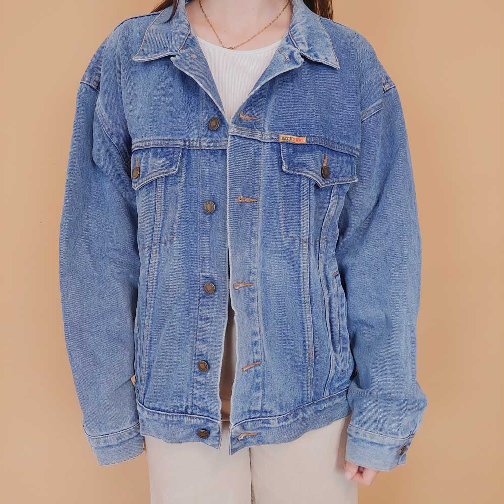 VIN-OUTW-34211 Vintage 90's style denim jacket L