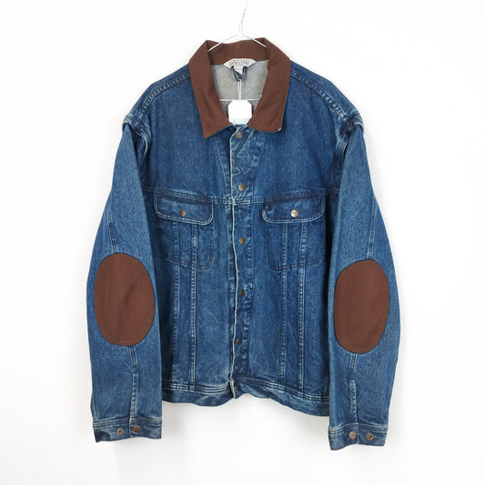 VIN-OUTW-26830 Vintage denim jacket μπλε με αποσπώμενα μανίκια XL-2XL