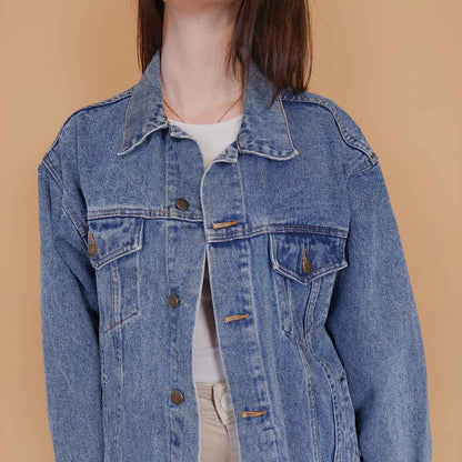 VIN-OUTW-34213 Vintage 90's style denim jacket L