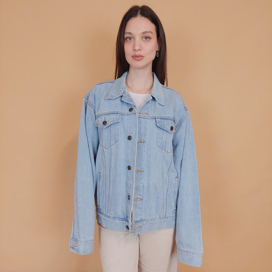 VIN-OUTW-32414 Vintage 90's style overseized denim jacket L