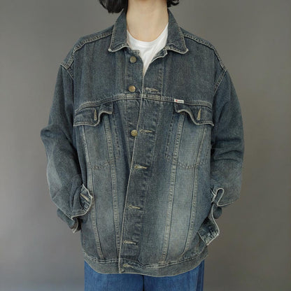 VIN-OUTW-26818 Vintage denim jacket μπλε XL
