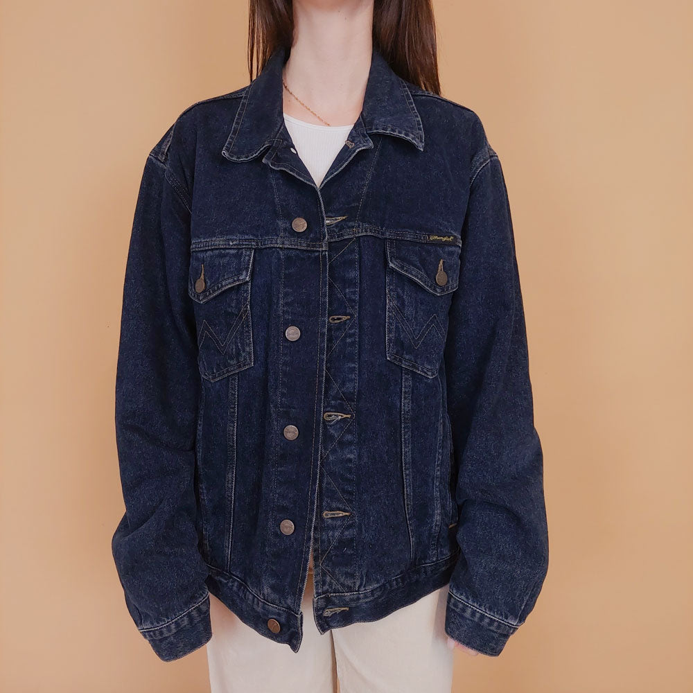 VIN-OUTW-34218 Vintage 90's style Wrangler denim jacket L