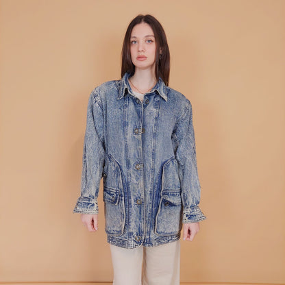 VIN-OUTW-34178 Vintage 90's style denim jacket S-M