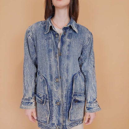VIN-OUTW-34178 Vintage 90's style denim jacket S-M