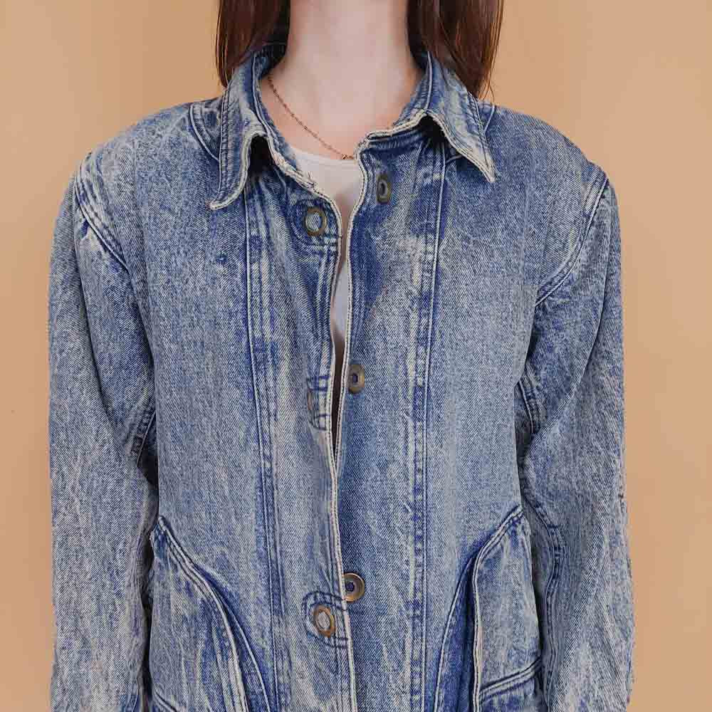 VIN-OUTW-34178 Vintage 90's style denim jacket S-M