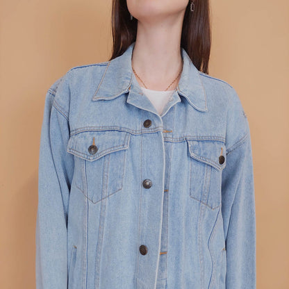 VIN-OUTW-34214 Vintage 90's style denim jacket L